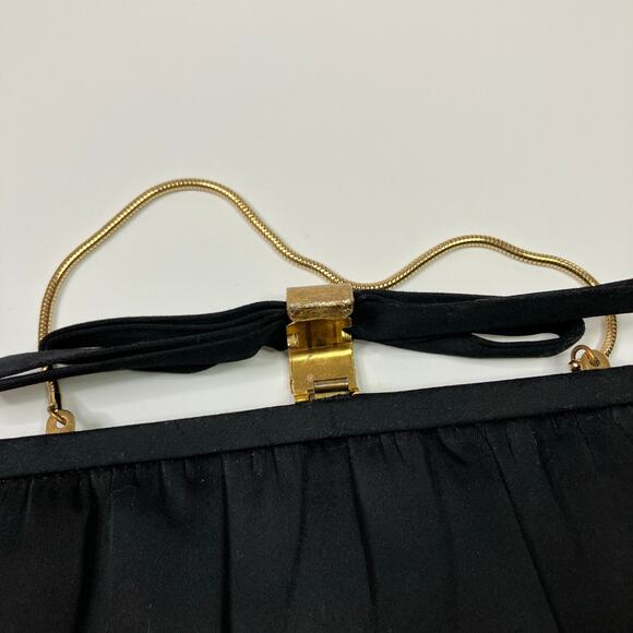 Vintage 1950's After Five by Land M Black Evening Bag Clutch Made in USA - Picture 7 of 7